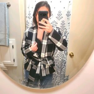 Black and white plaid jacket